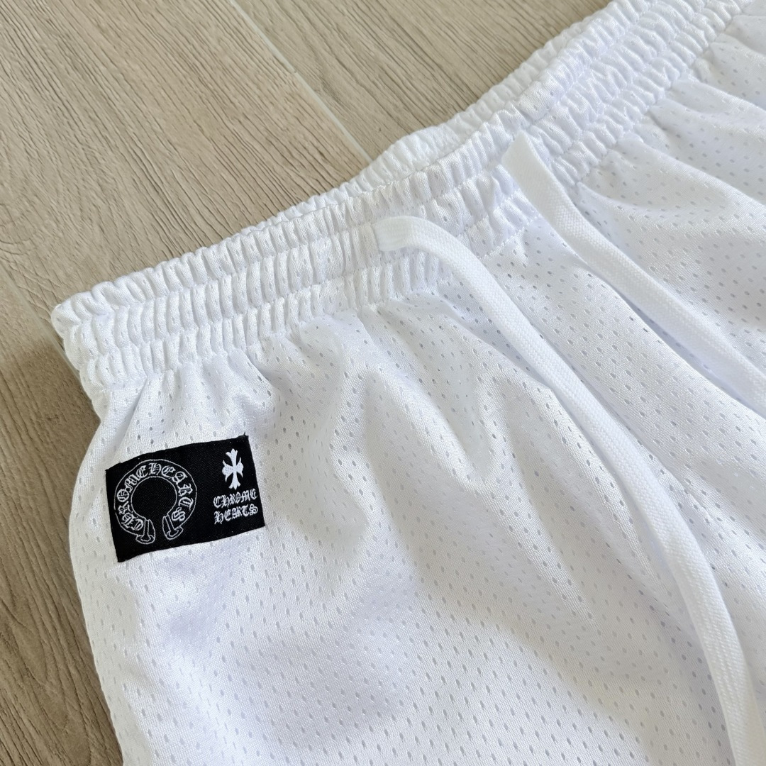 Chrome Hearts  CH 克罗心 网眼冰球服 夏季 短裤 白色 