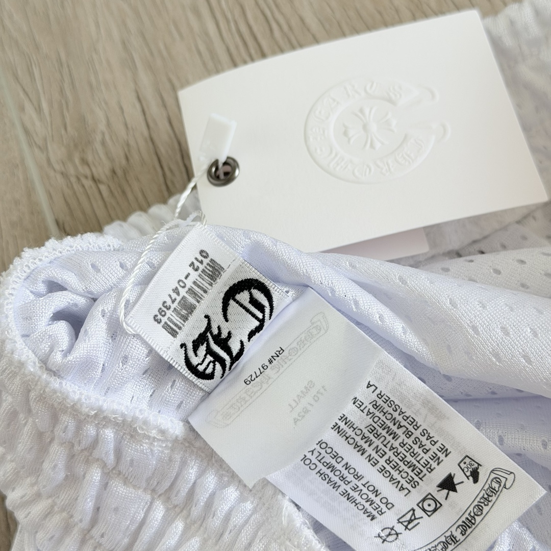 Chrome Hearts  CH 克罗心 网眼冰球服 夏季 短裤 白色 