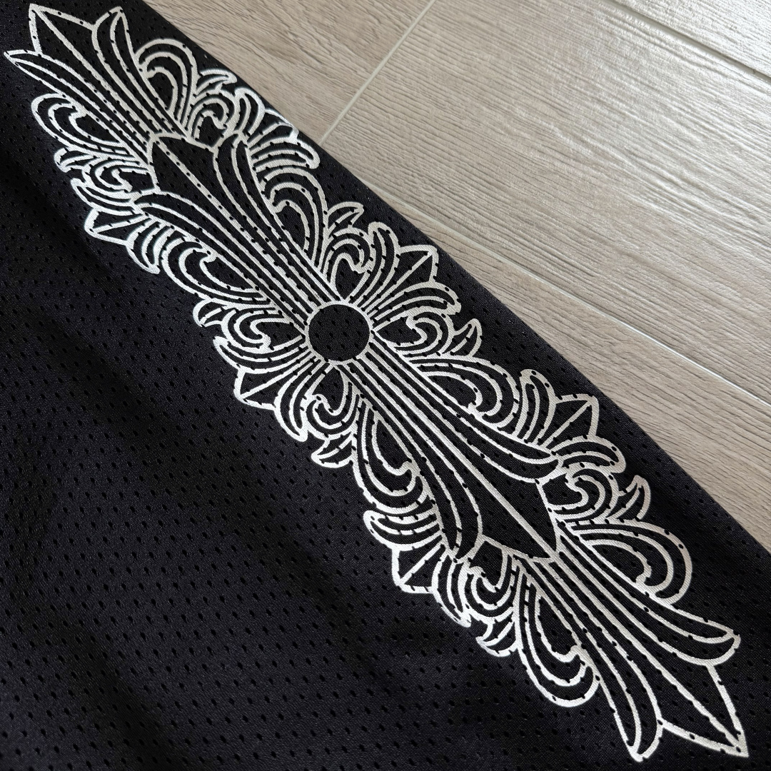 Chrome Hearts  CH 克罗心 网眼冰球服 夏季 休闲 长裤 黑色