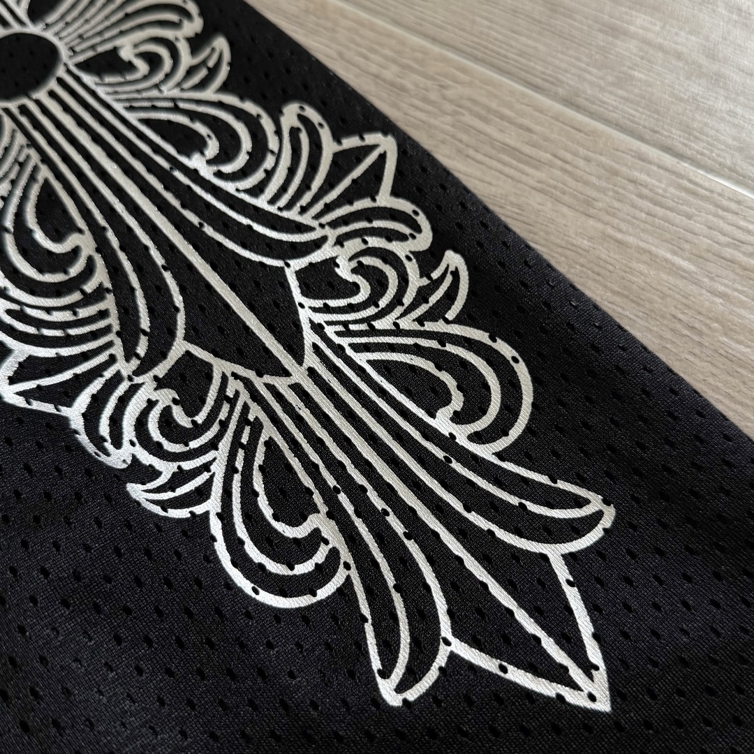 Chrome Hearts  CH 克罗心 网眼冰球服 夏季 休闲 长裤 黑色