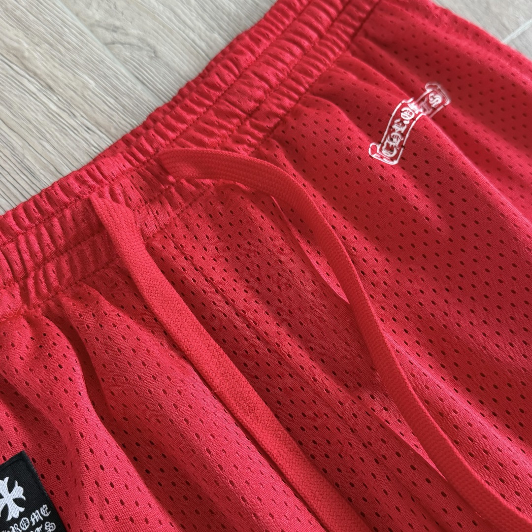 Chrome Hearts  CH 克罗心 网眼冰球服 夏季 休闲 长裤 红色