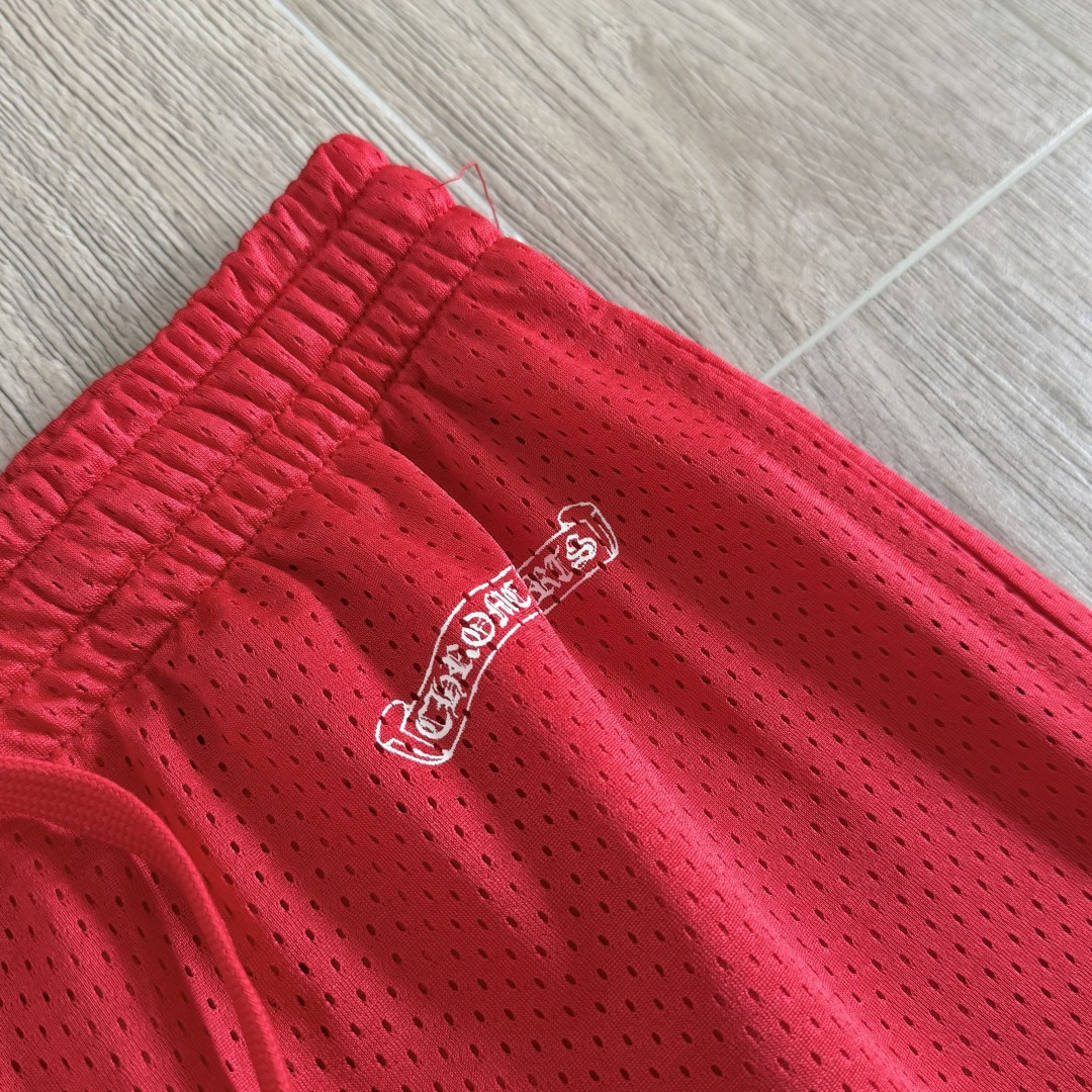 Chrome Hearts  CH 克罗心 网眼冰球服 夏季 休闲 长裤 红色