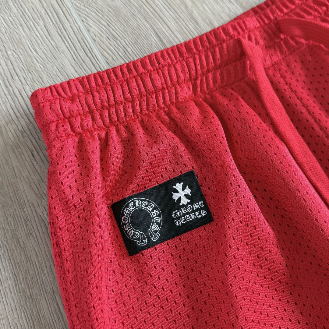Chrome Hearts  CH 克罗心 网眼冰球服 夏季 休闲 长裤 红色
