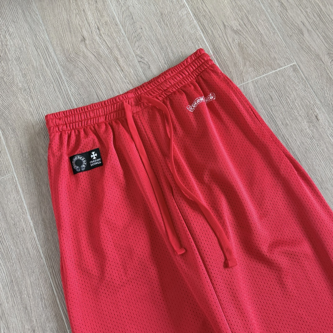 Chrome Hearts  CH 克罗心 网眼冰球服 夏季 休闲 长裤 红色