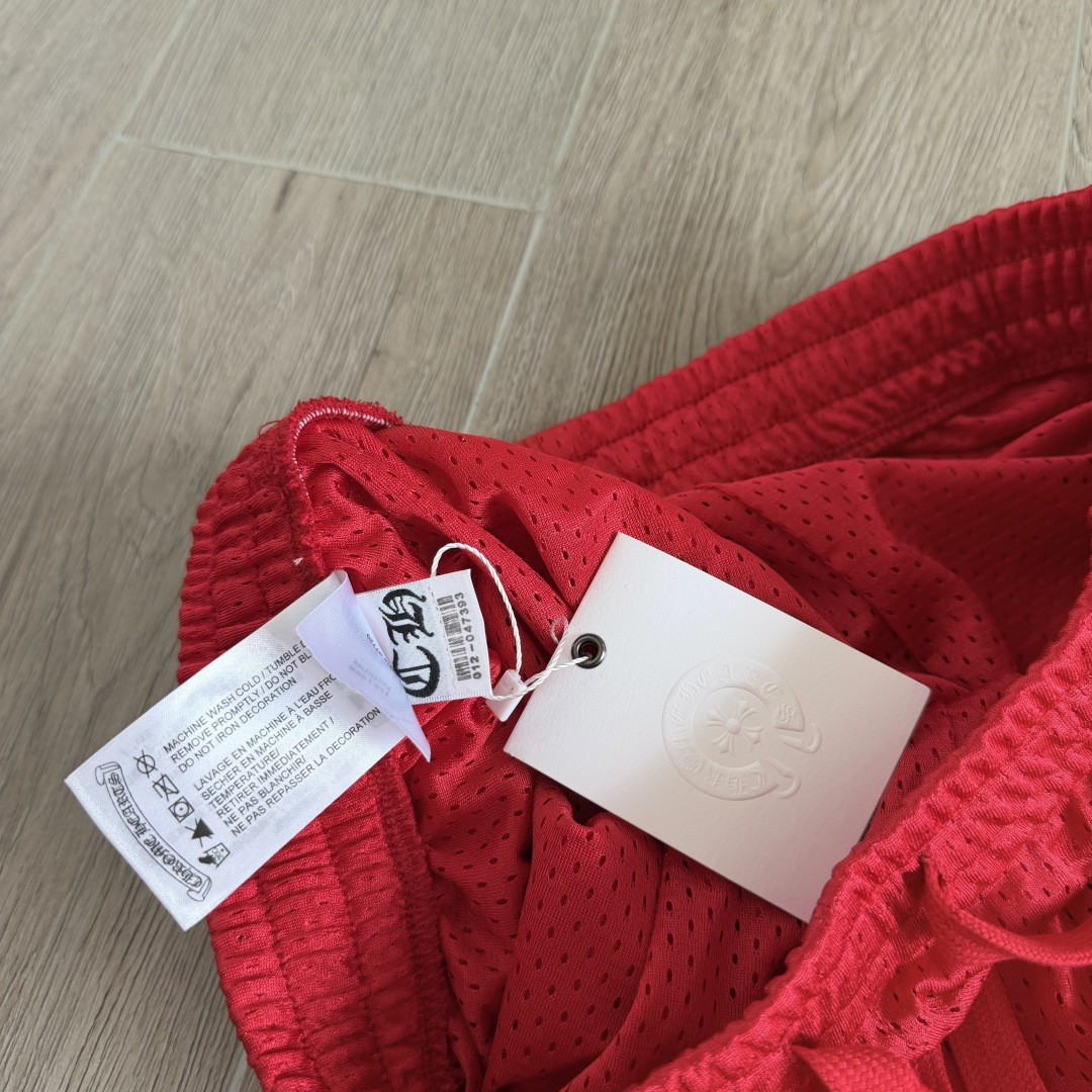 Chrome Hearts  CH 克罗心 网眼冰球服 夏季 休闲 长裤 红色