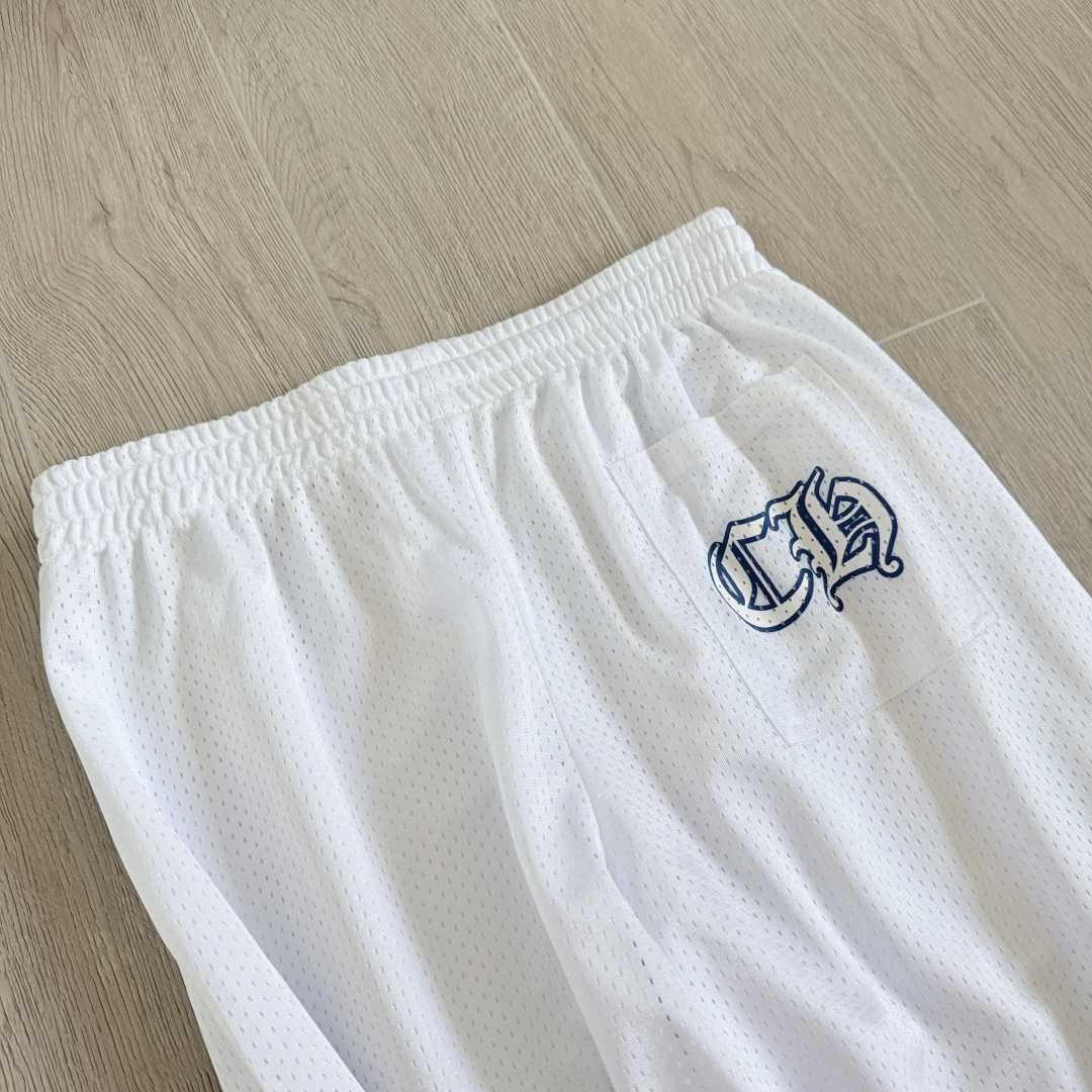 Chrome Hearts  CH 克罗心 网眼冰球服 夏季 休闲 长裤 白色