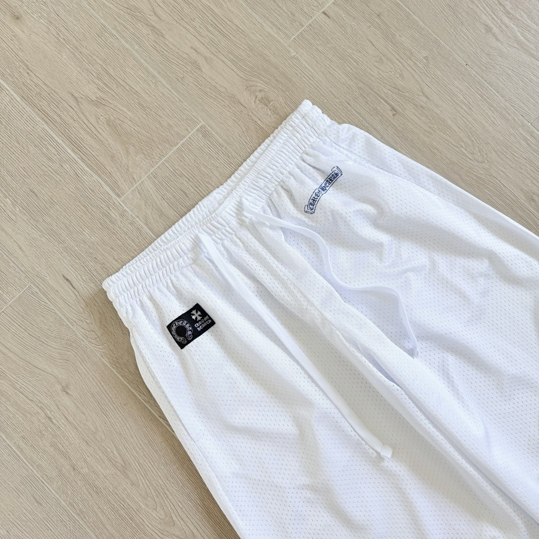 Chrome Hearts  CH 克罗心 网眼冰球服 夏季 休闲 长裤 白色