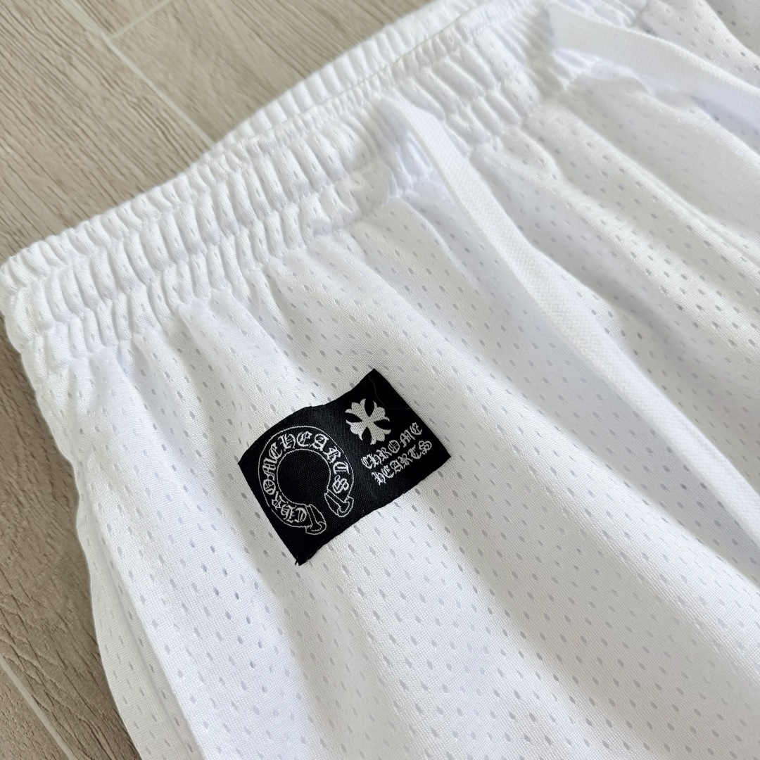 Chrome Hearts  CH 克罗心 网眼冰球服 夏季 休闲 长裤 白色