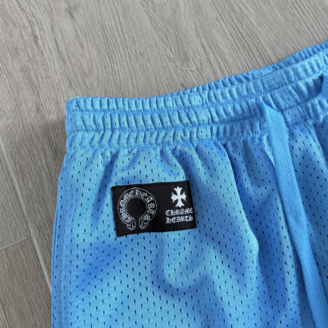 Chrome Hearts  CH 克罗心 网眼冰球服 夏季 短裤 蓝色 