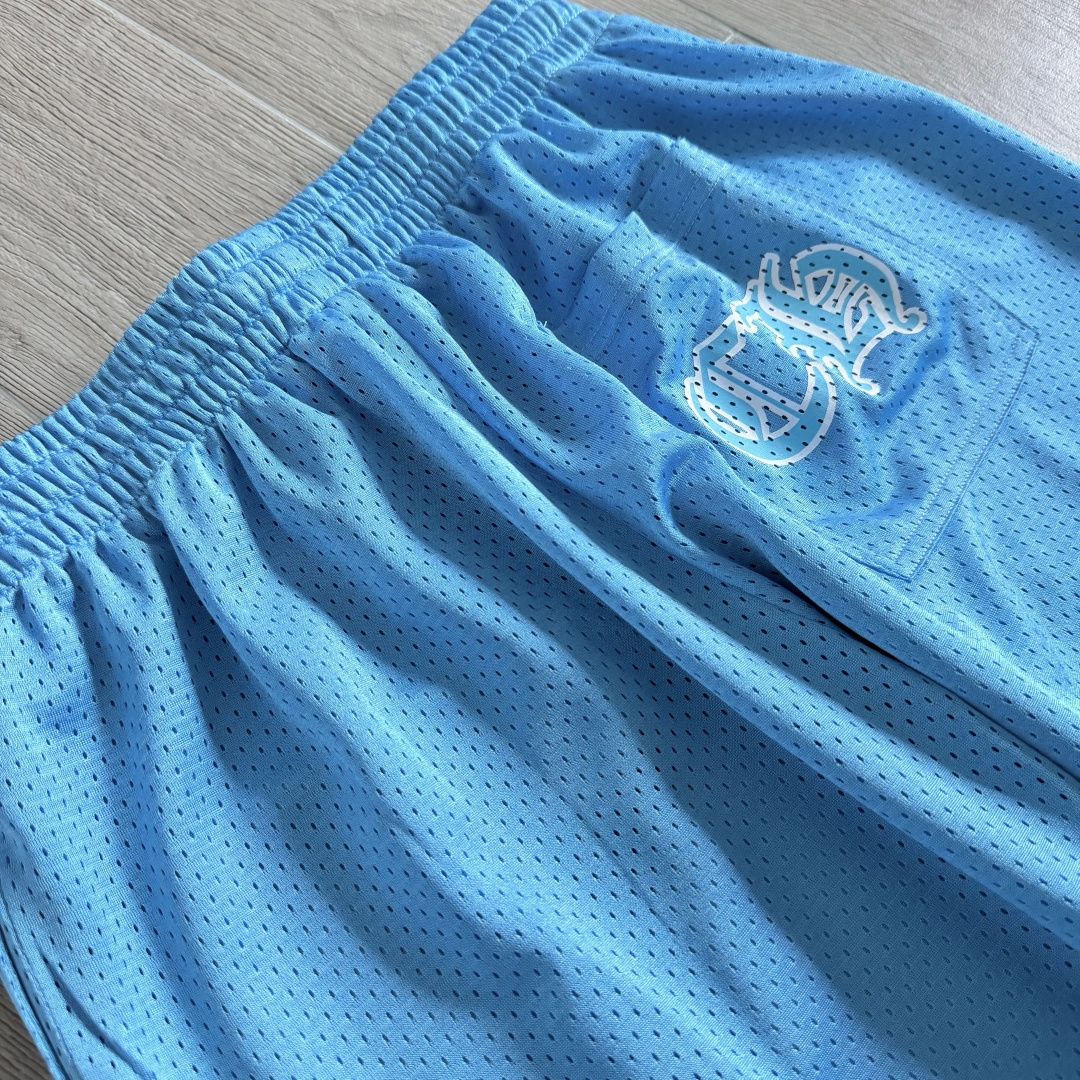 Chrome Hearts  CH 克罗心 网眼冰球服 夏季 休闲 长裤 蓝色