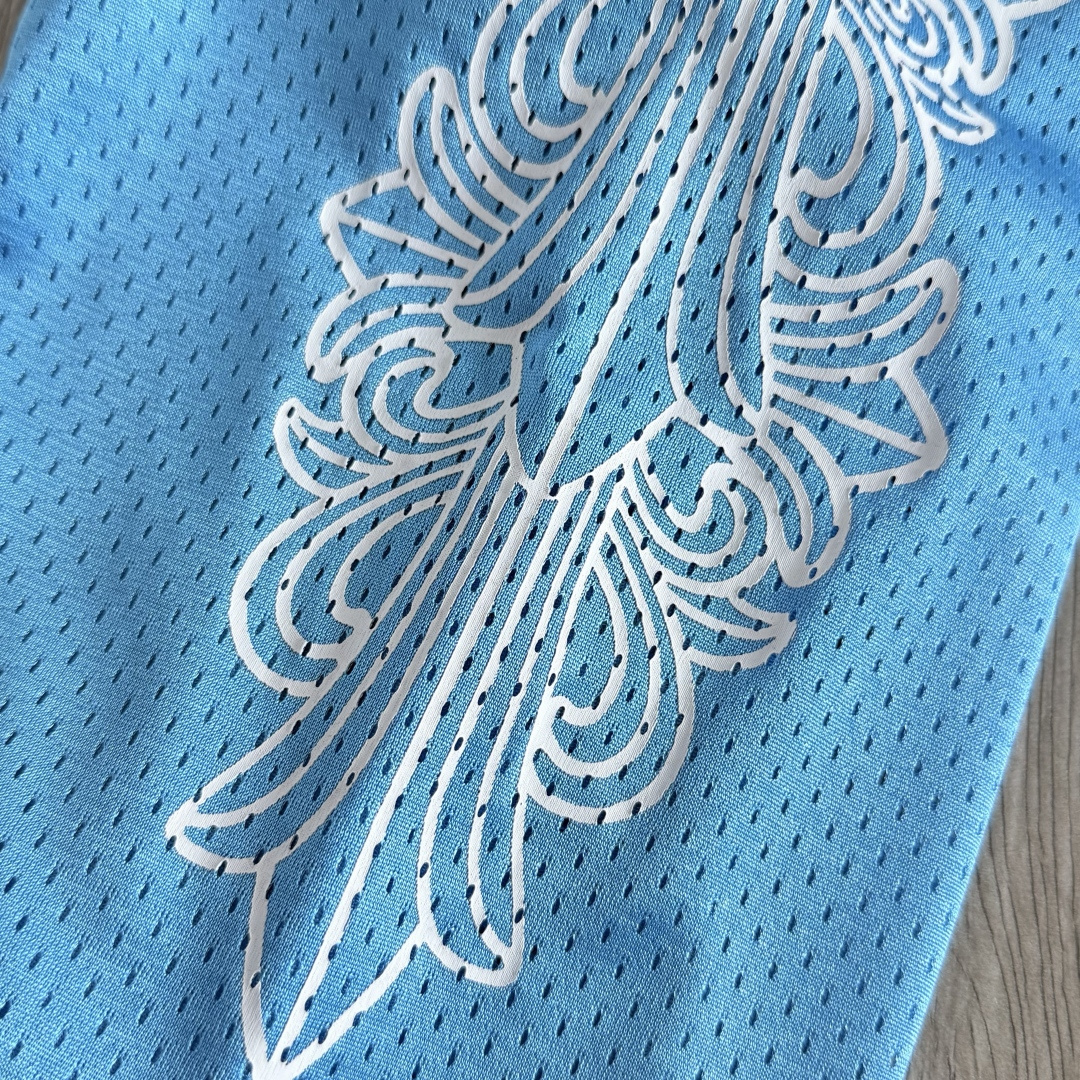 Chrome Hearts  CH 克罗心 网眼冰球服 夏季 休闲 长裤 蓝色