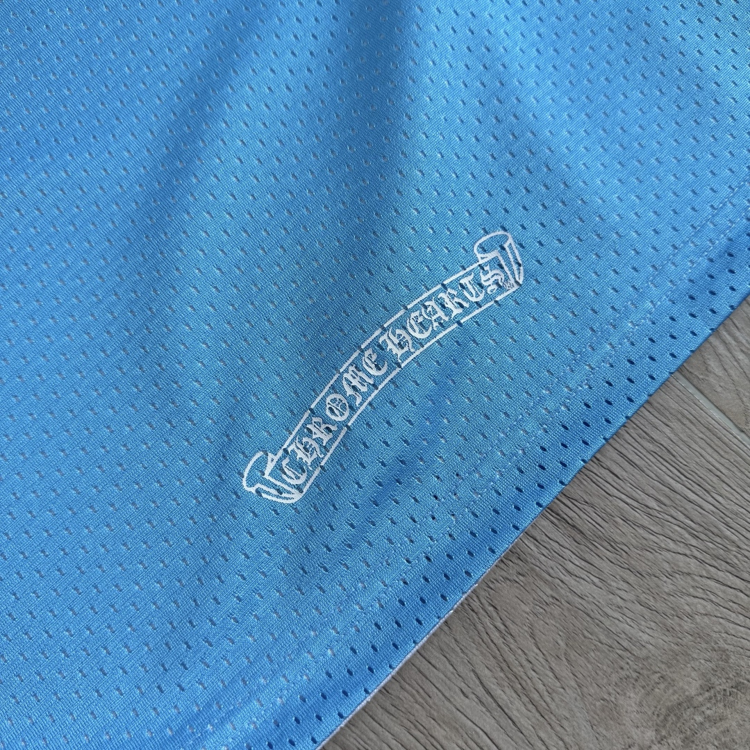 Chrome Hearts CH 克罗心 夏季 网眼冰球服 闪粉效果 背心 蓝色