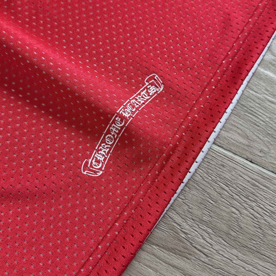  Chrome Hearts CH 克罗心 夏季 网眼冰球服 闪粉效果 背心 红色