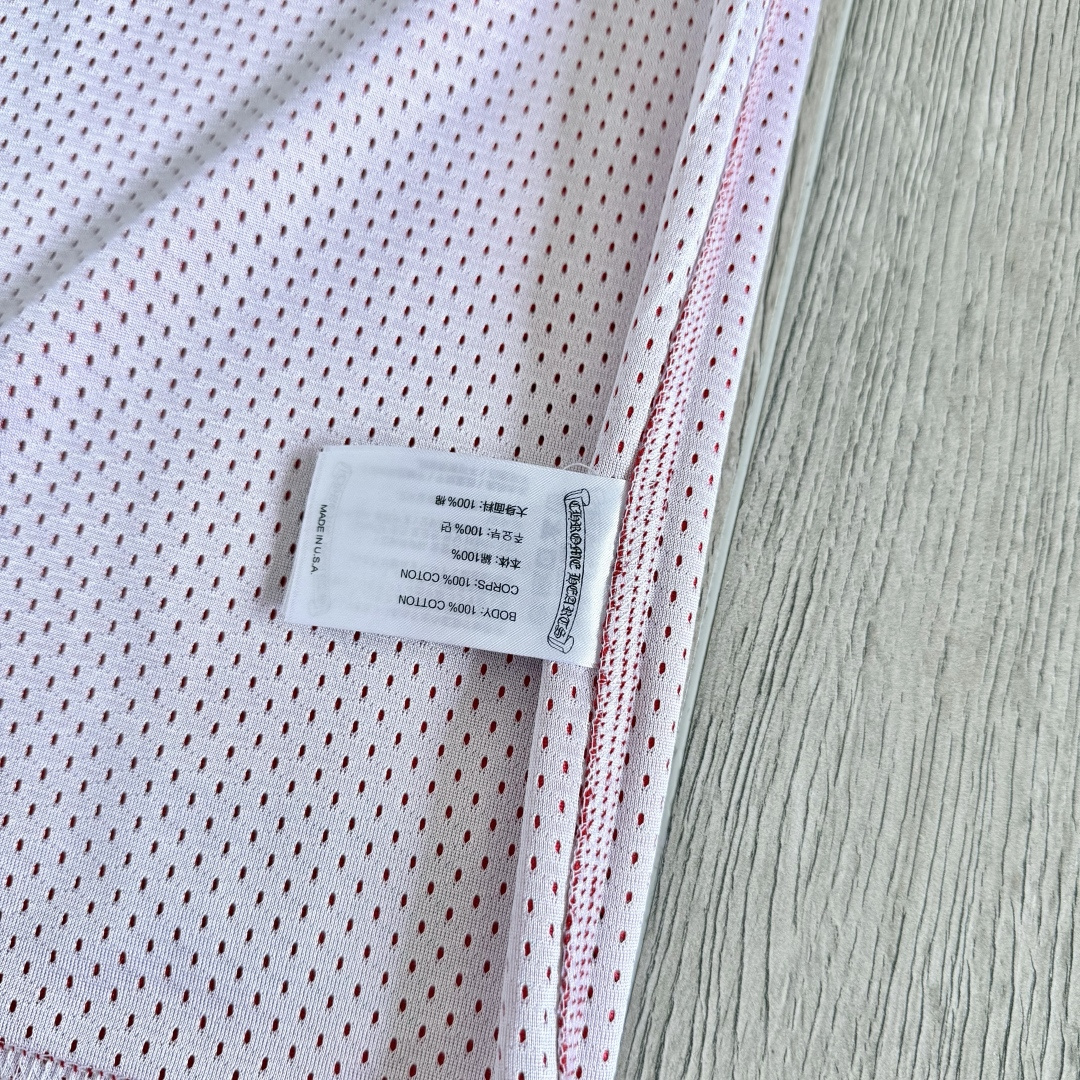  Chrome Hearts CH 克罗心 夏季 网眼冰球服 闪粉效果 背心 红色
