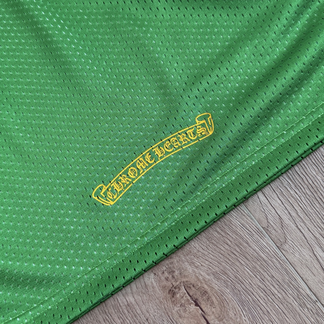 Chrome Hearts CH 克罗心 夏季 网眼冰球服 闪粉效果 背心 绿色