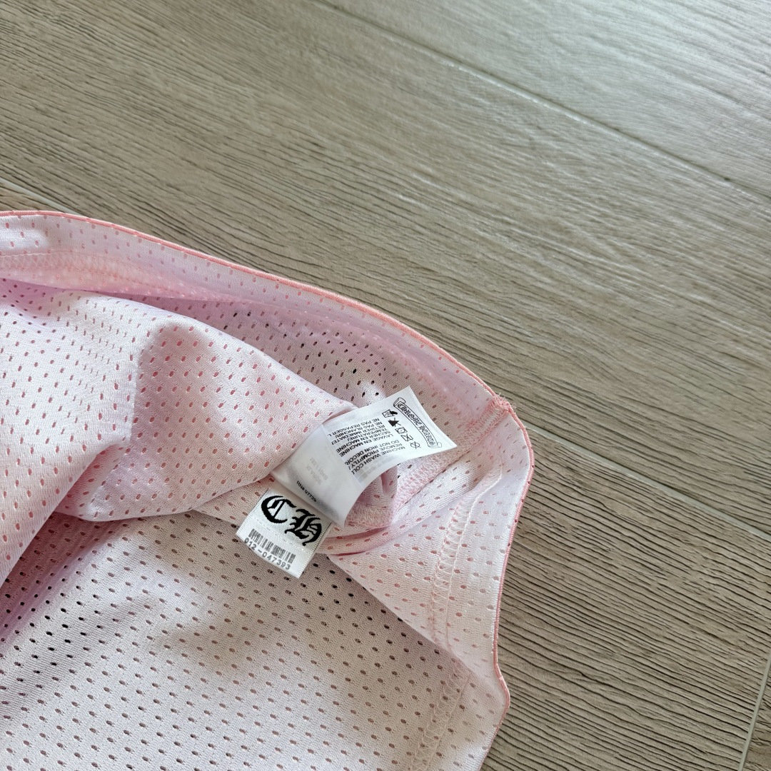 Chrome Hearts CH 克罗心 夏季 网眼冰球服 闪粉效果 背心 粉色