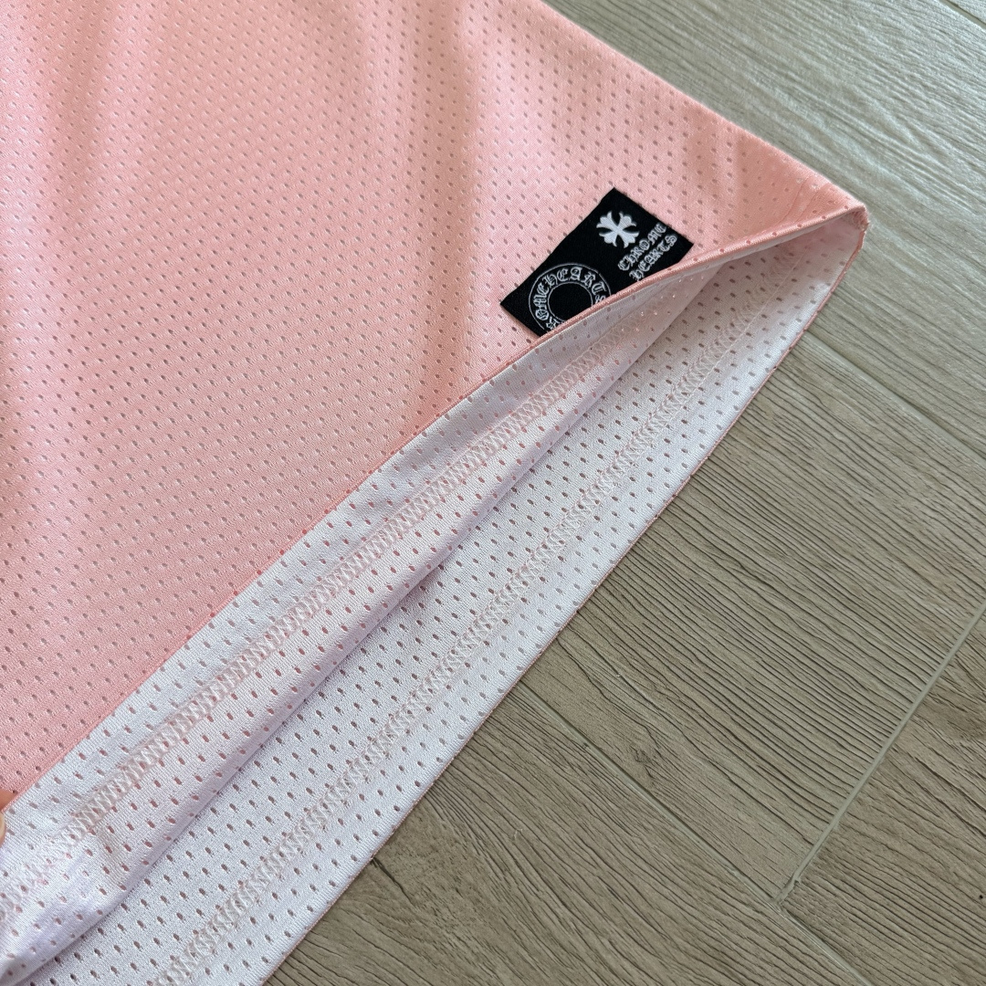 Chrome Hearts CH 克罗心 夏季 网眼冰球服 闪粉效果 背心 粉色