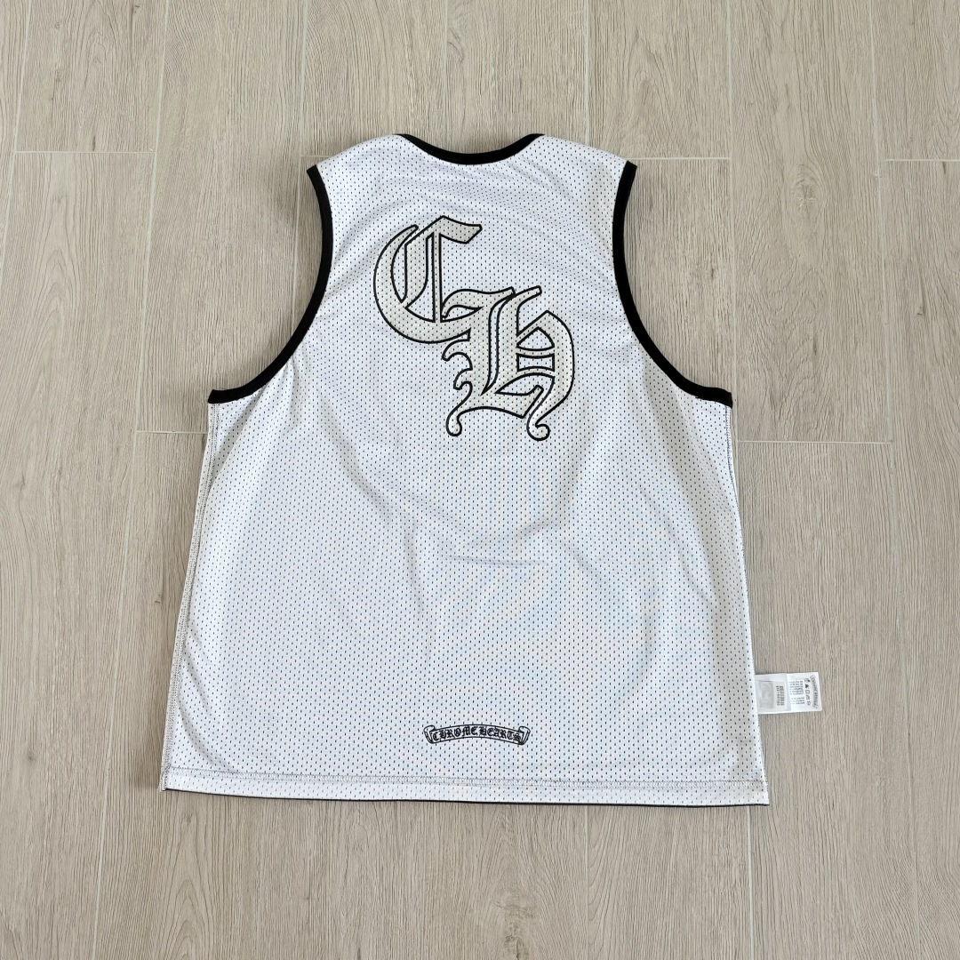 Chrome Hearts CH 克罗心 夏季 网眼冰球服 闪粉效果 背心 黑色