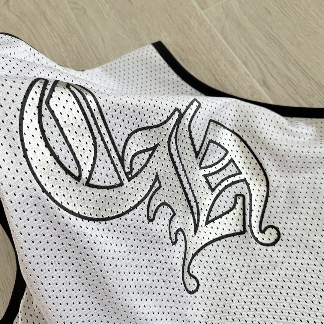 Chrome Hearts CH 克罗心 夏季 网眼冰球服 闪粉效果 背心 黑色