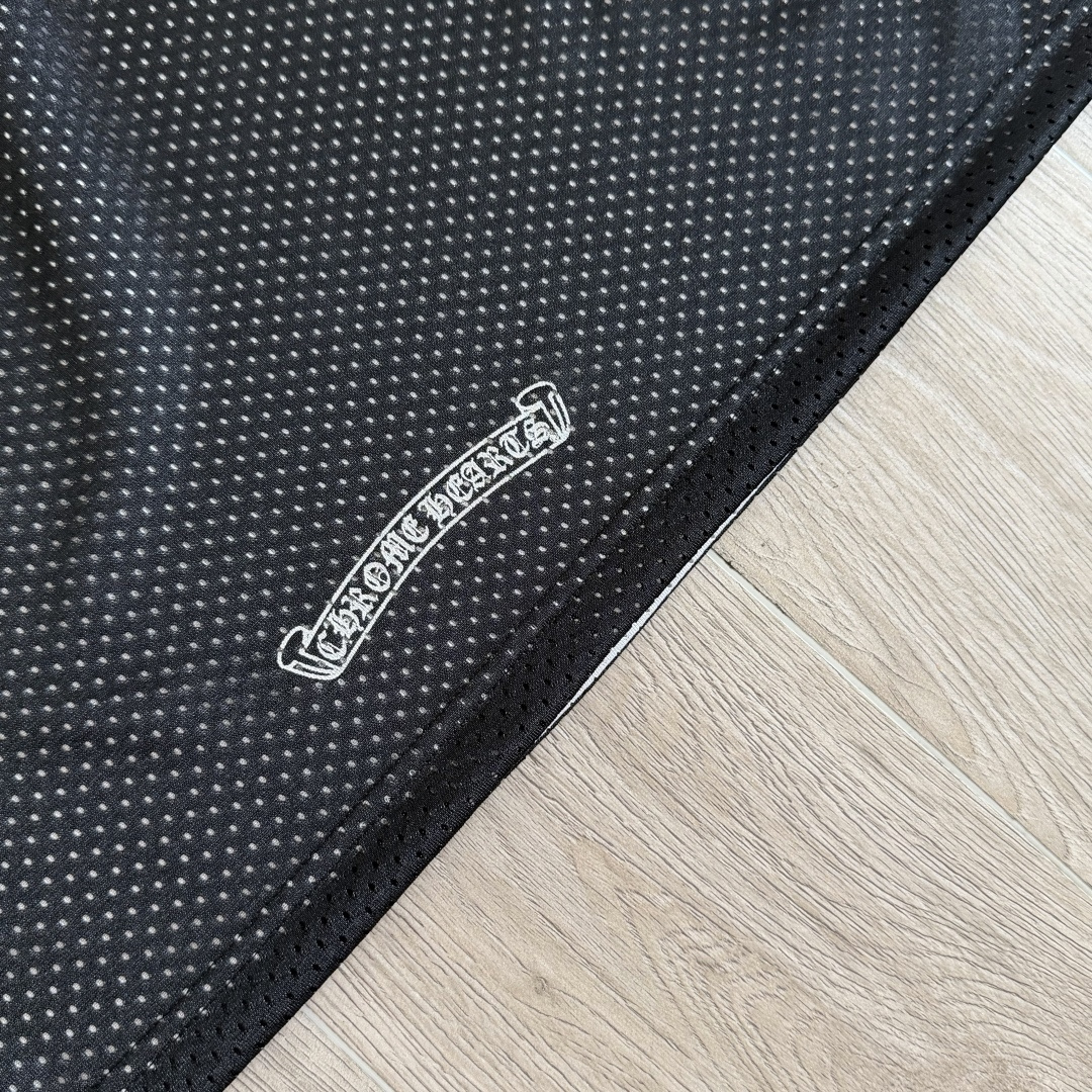 Chrome Hearts CH 克罗心 夏季 网眼冰球服 闪粉效果 背心 黑色