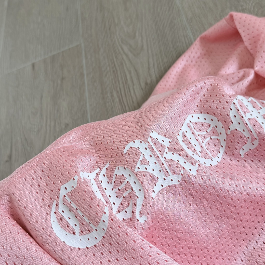 Chrome Hearts CH 克罗心 夏季 网眼冰球服 闪粉效果 长袖 V领 粉色