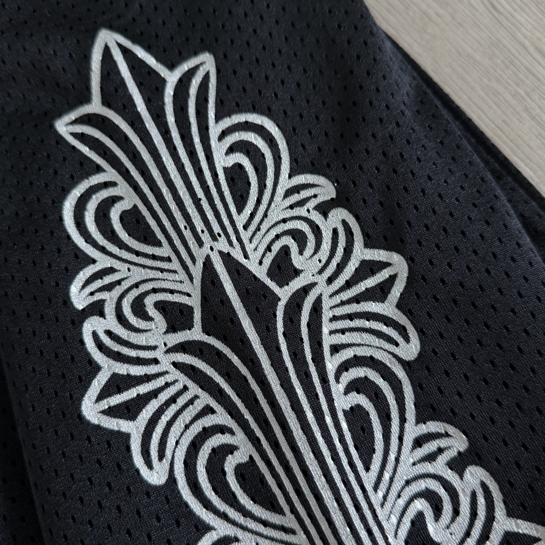 Chrome Hearts CH 克罗心 夏季 网眼冰球服 闪粉效果 长袖 V领 黑色