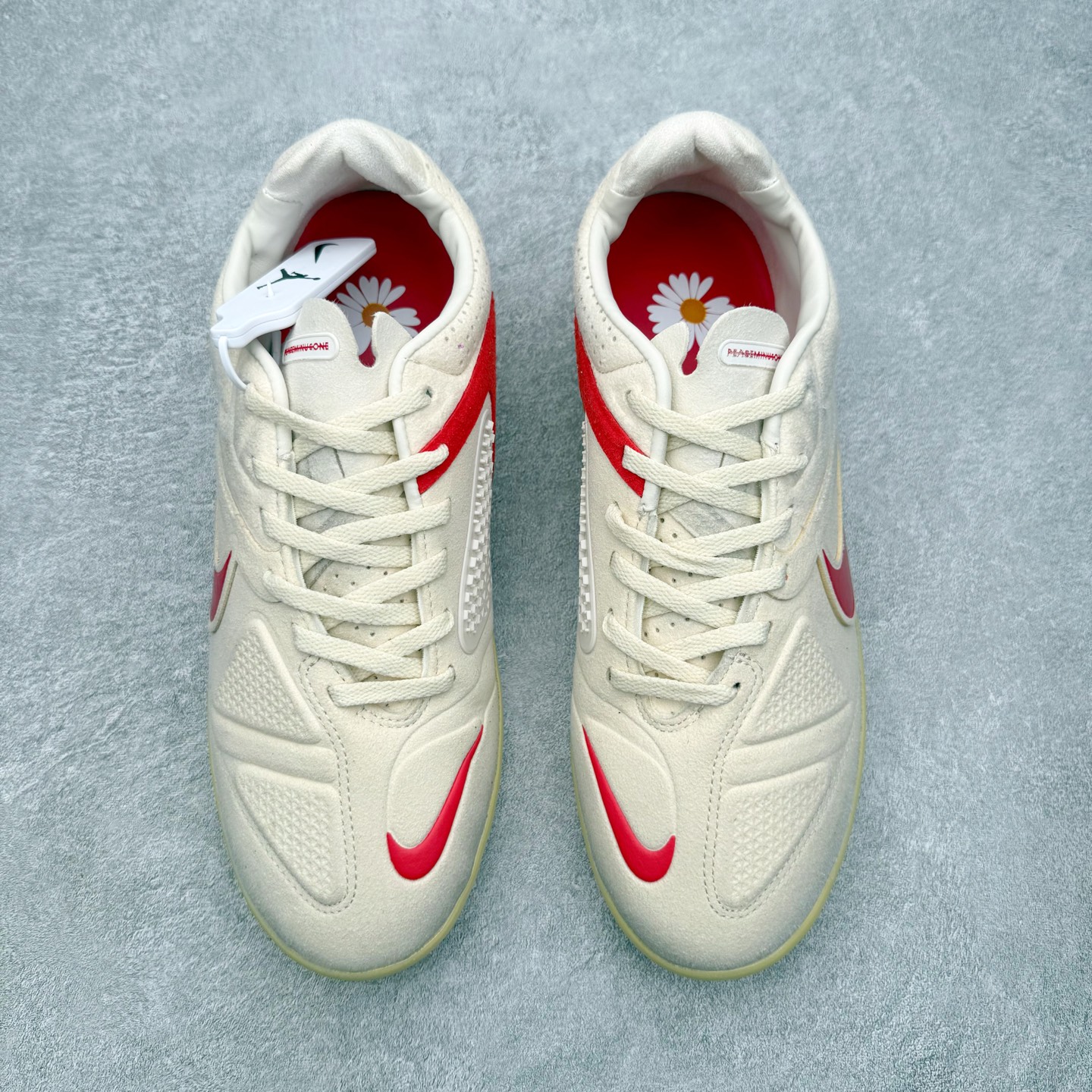  Nike x PEACEMINUSONE x 韩国队 Cryoshot CTR360 Maestri II 'Natural University Red'  做旧 足球鞋 男款 米白色 HQ1460-100