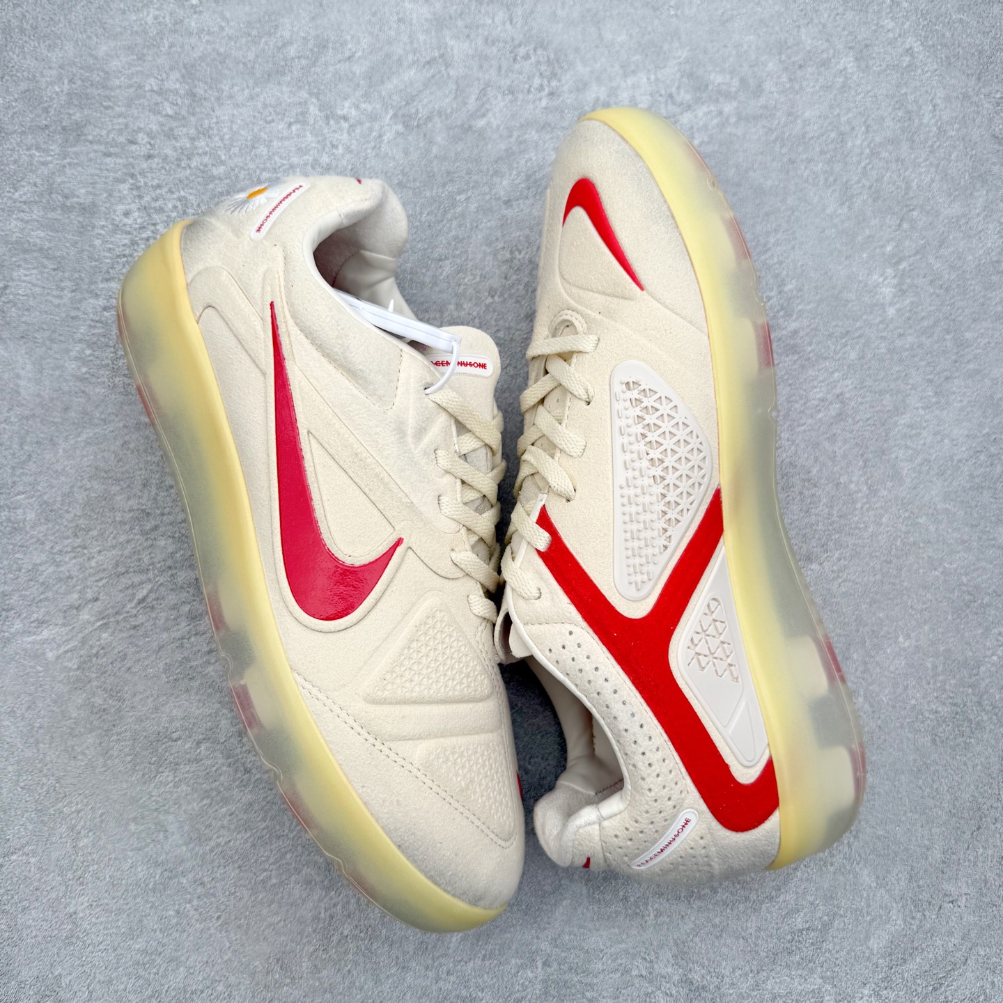  Nike x PEACEMINUSONE x 韩国队 Cryoshot CTR360 Maestri II 'Natural University Red'  做旧 足球鞋 男款 米白色 HQ1460-100