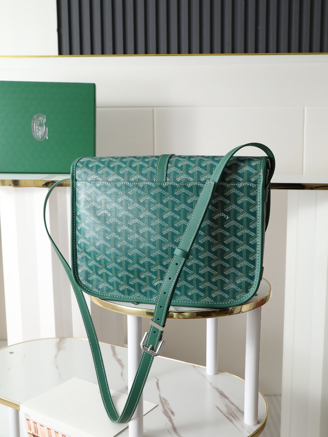 GOYARD 戈雅 邮差 Belvedere Messenger Bag (Canvas and Leather) — Dual-Use Handheld/Shoulder Bag-F0-BELVE3MMLTY