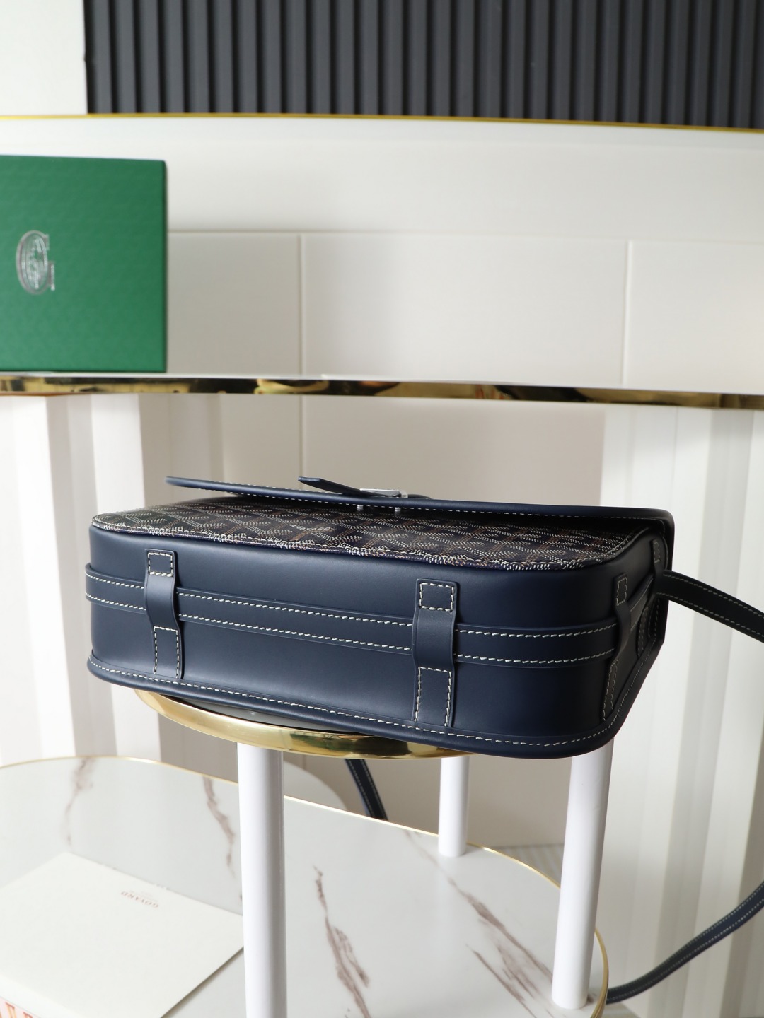 GOYARD 戈雅 邮差 Belvedere Messenger Bag (Canvas and Leather) — Dual-Use Handheld/Shoulder Bag-F0-BELVE3MMLTY