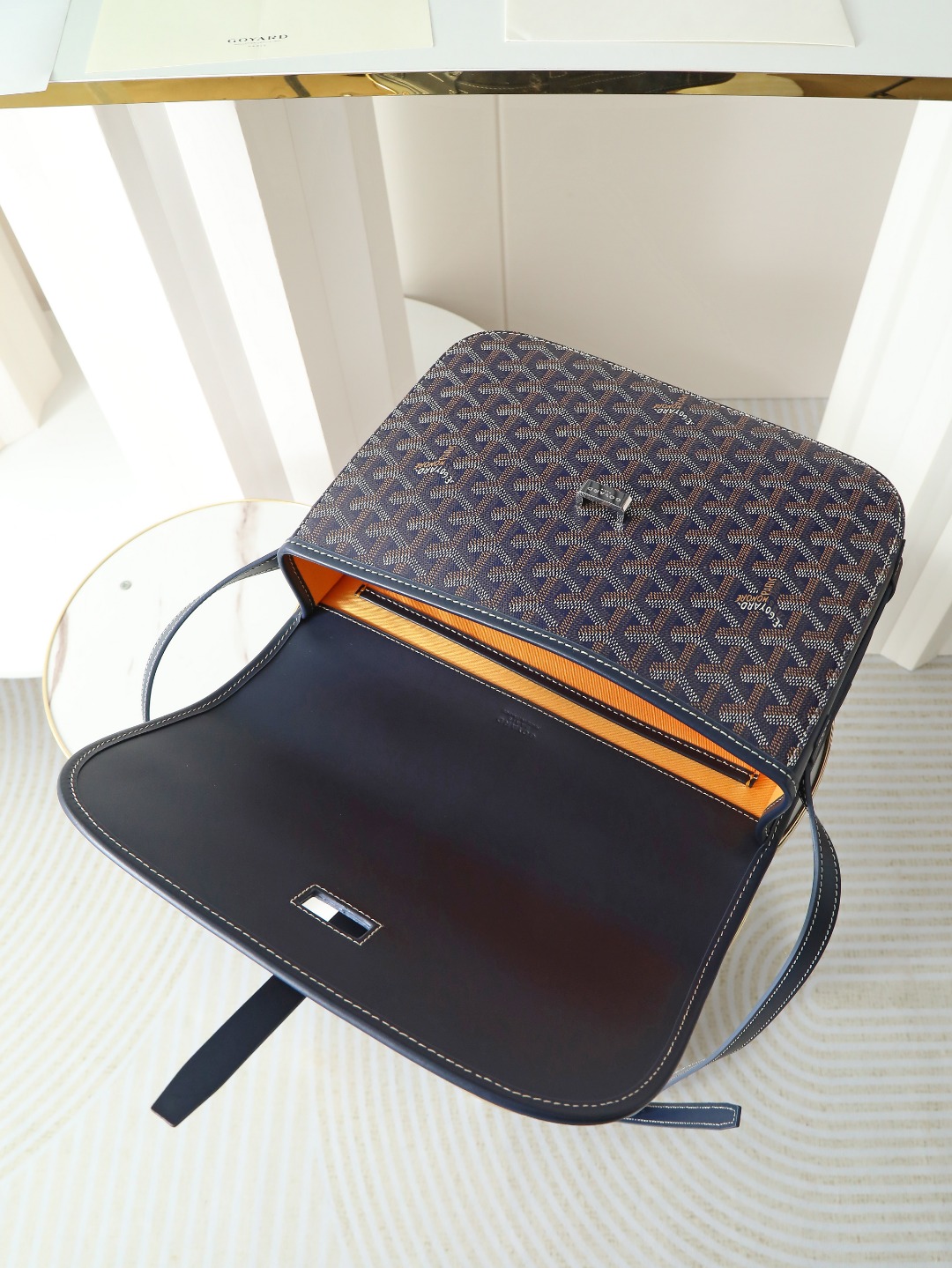 GOYARD 戈雅 邮差 Belvedere Messenger Bag (Canvas and Leather) — Dual-Use Handheld/Shoulder Bag-F0-BELVE3MMLTY