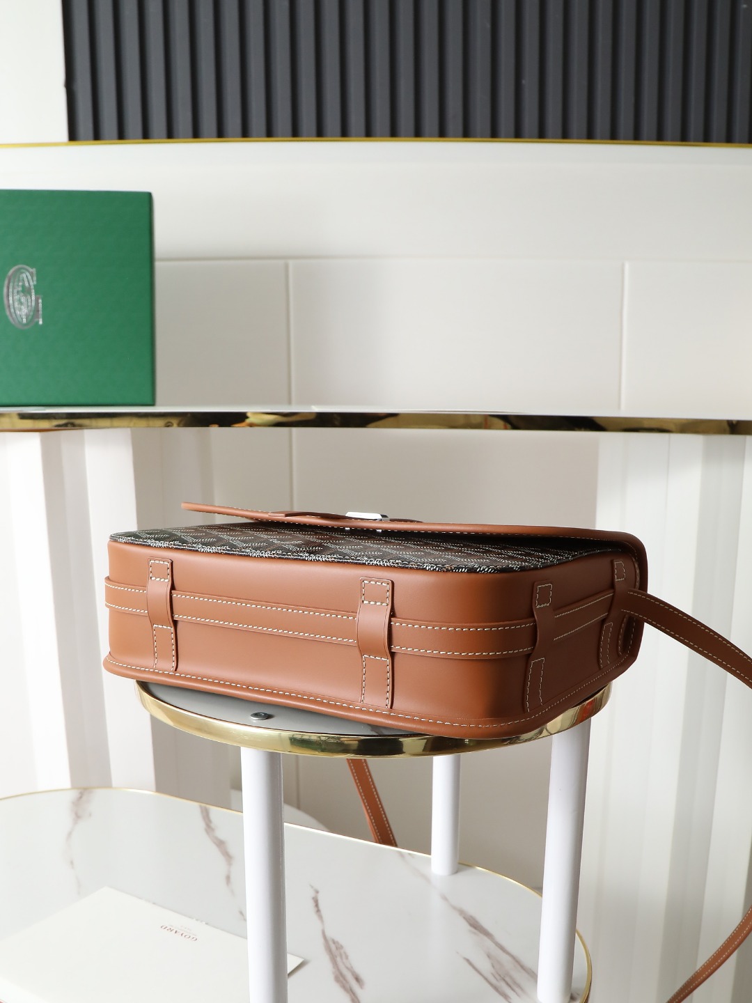 GOYARD 戈雅 邮差 Belvedere Messenger Bag (Canvas and Leather) — Dual-Use Handheld/Shoulder Bag-F0-BELVE3MMLTY