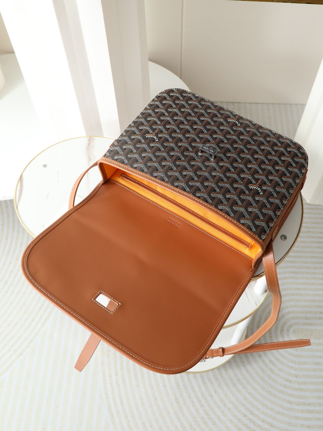 GOYARD 戈雅 邮差 Belvedere Messenger Bag (Canvas and Leather) — Dual-Use Handheld/Shoulder Bag-F0-BELVE3MMLTY