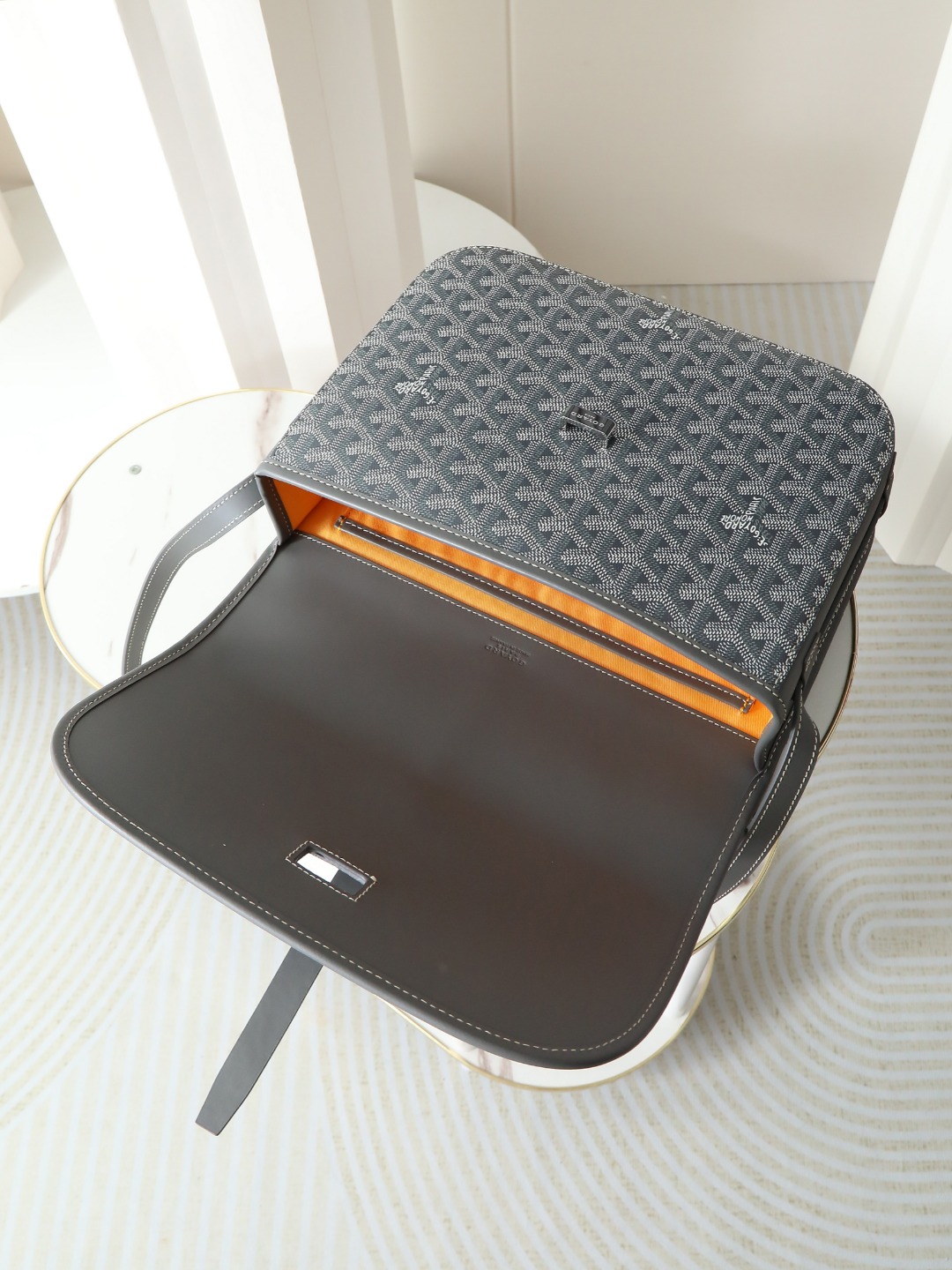 GOYARD 戈雅 邮差 Belvedere Messenger Bag (Canvas and Leather) — Dual-Use Handheld/Shoulder Bag-F0-BELVE3MMLTY
