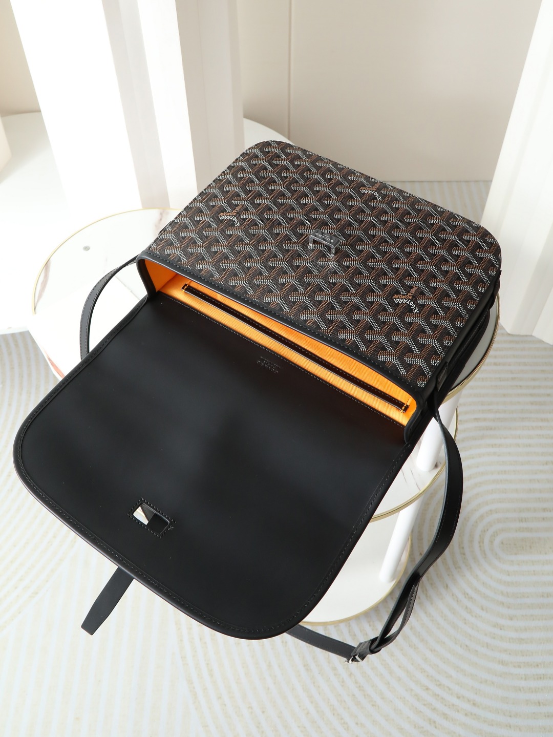 GOYARD 戈雅 邮差 Belvedere Messenger Bag (Canvas and Leather) — Dual-Use Handheld/Shoulder Bag-F0-BELVE3MMLTY