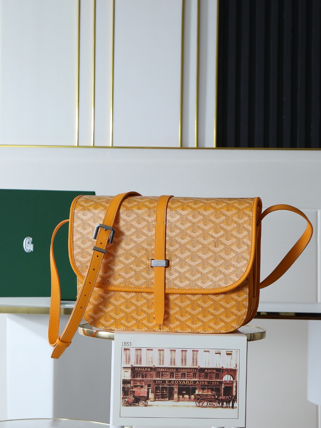 GOYARD 戈雅 邮差 Belvedere Messenger Bag (Canvas and Leather) — Dual-Use Handheld/Shoulder Bag-F0-BELVE3MMLTY