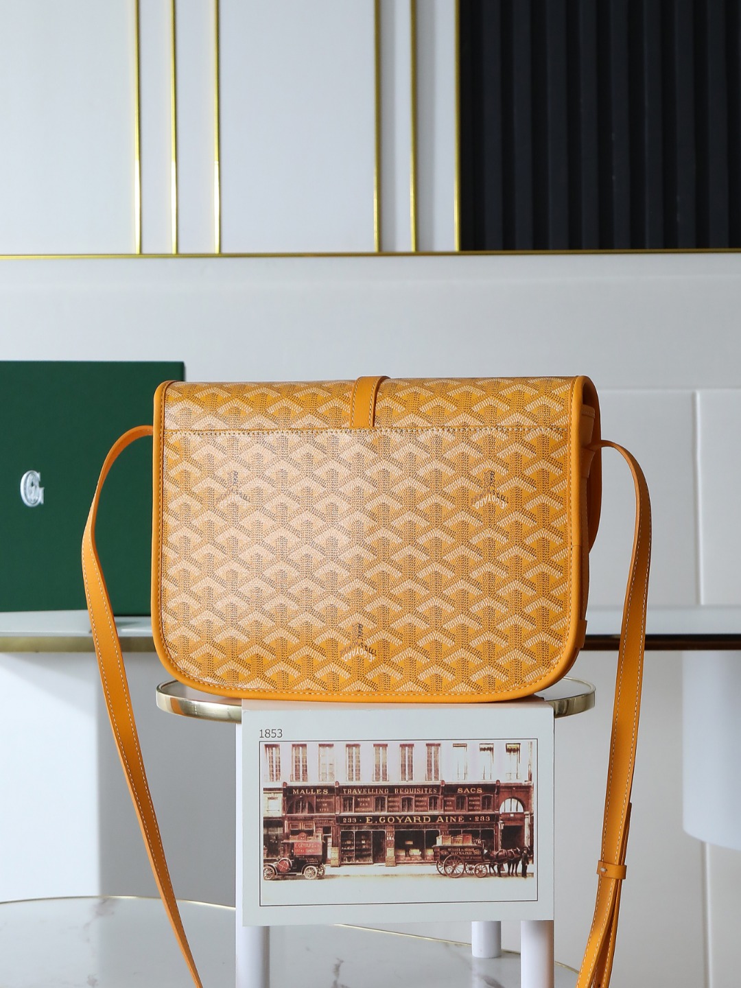 GOYARD 戈雅 邮差 Belvedere Messenger Bag (Canvas and Leather) — Dual-Use Handheld/Shoulder Bag-F0-BELVE3MMLTY