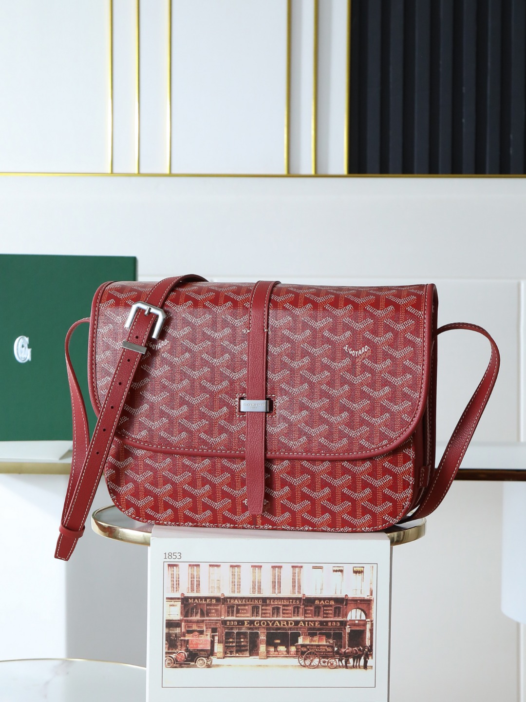 GOYARD 戈雅 邮差 Belvedere Messenger Bag (Canvas and Leather) — Dual-Use Handheld/Shoulder Bag-F0-BELVE3MMLTY