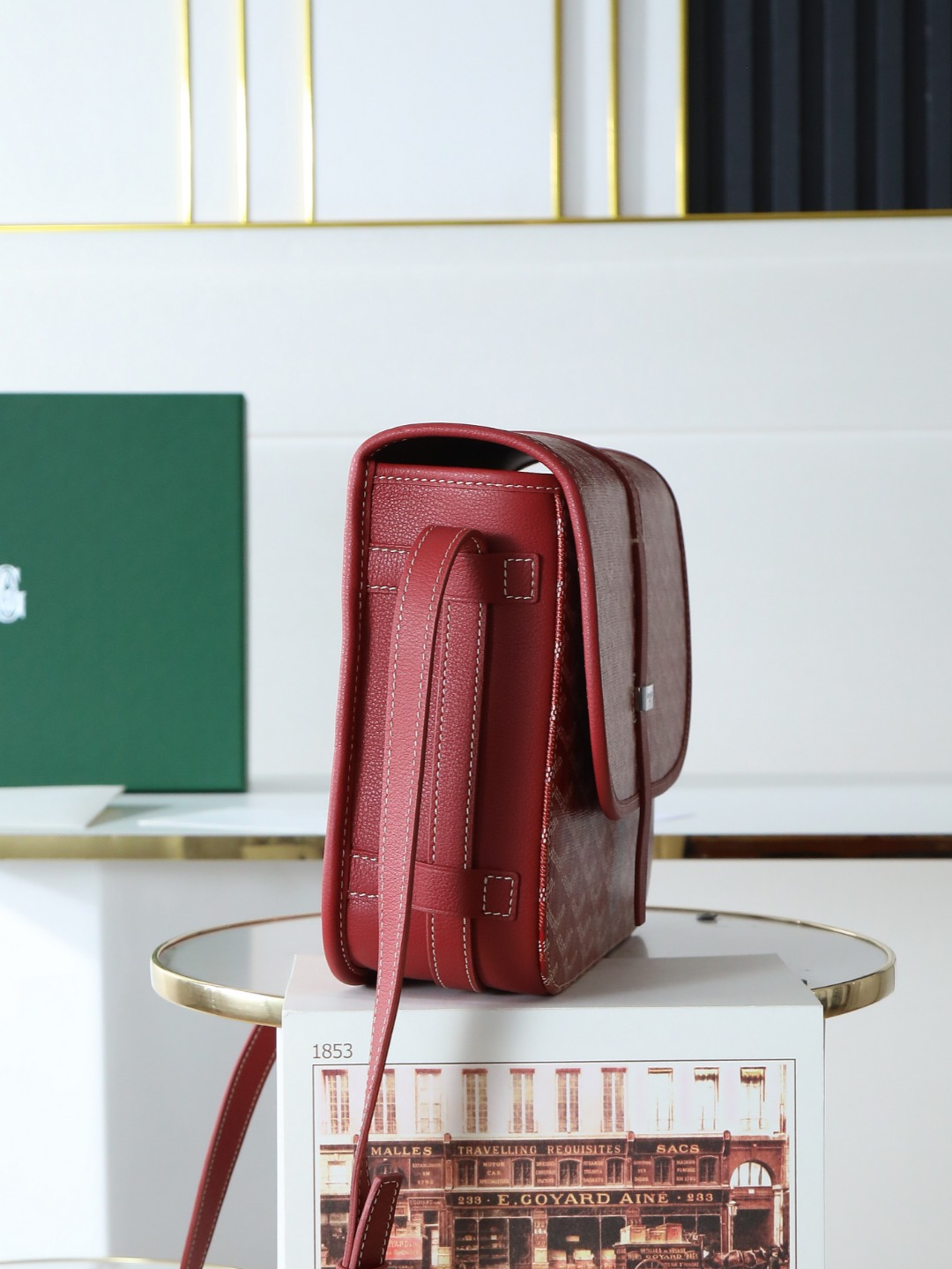 GOYARD 戈雅 邮差 Belvedere Messenger Bag (Canvas and Leather) — Dual-Use Handheld/Shoulder Bag-F0-BELVE3MMLTY