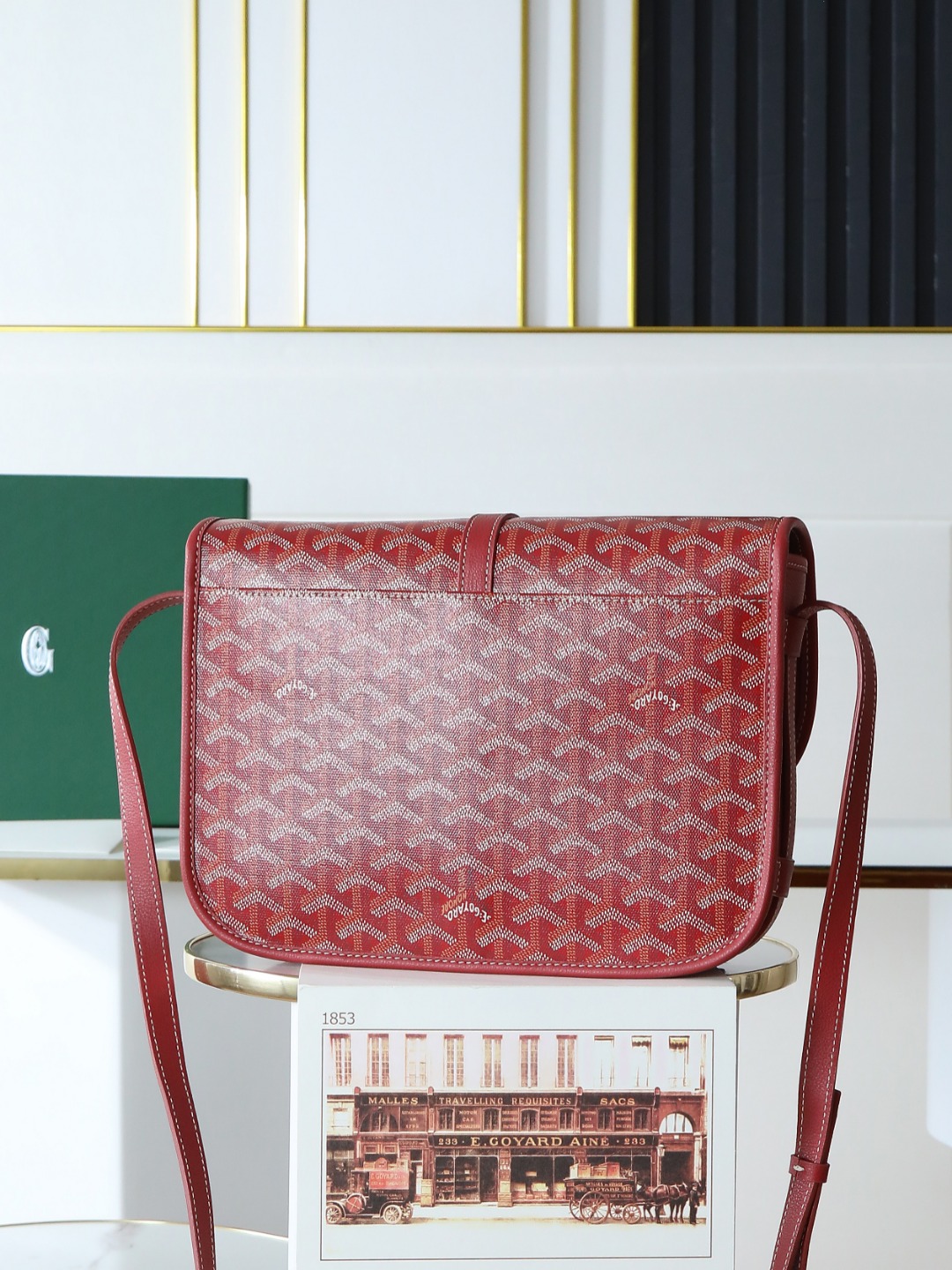 GOYARD 戈雅 邮差 Belvedere Messenger Bag (Canvas and Leather) — Dual-Use Handheld/Shoulder Bag-F0-BELVE3MMLTY