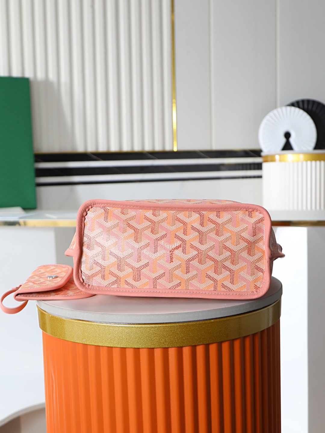 GOYARD 戈雅双面 Belvedere Reversible Mini Tote (Canvas and Leather) — Dual-use bag (handheld/shoulder carry)-F0-ANJCROMINCG