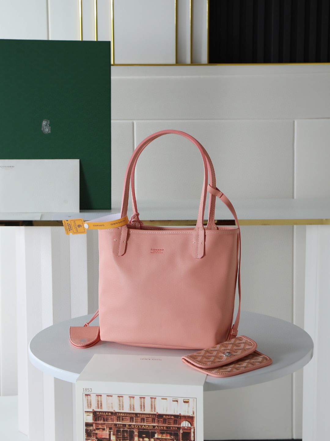 GOYARD 戈雅双面 Belvedere Reversible Mini Tote (Canvas and Leather) — Dual-use bag (handheld/shoulder carry)-F0-ANJCROMINCG