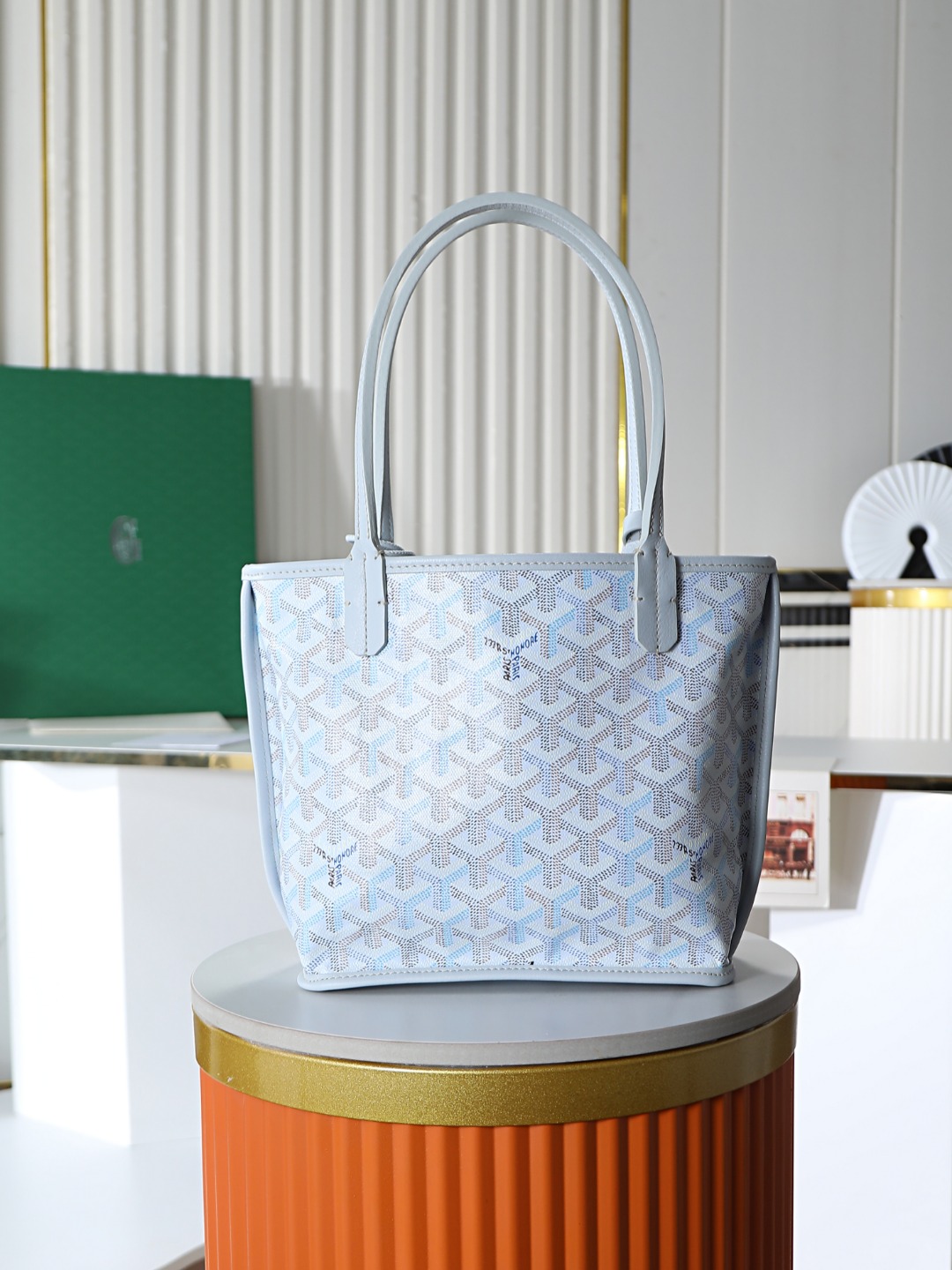 GOYARD 戈雅双面 Belvedere Reversible Mini Tote (Canvas and Leather) — Dual-use bag (handheld/shoulder carry)-F0-ANJCROMINCG