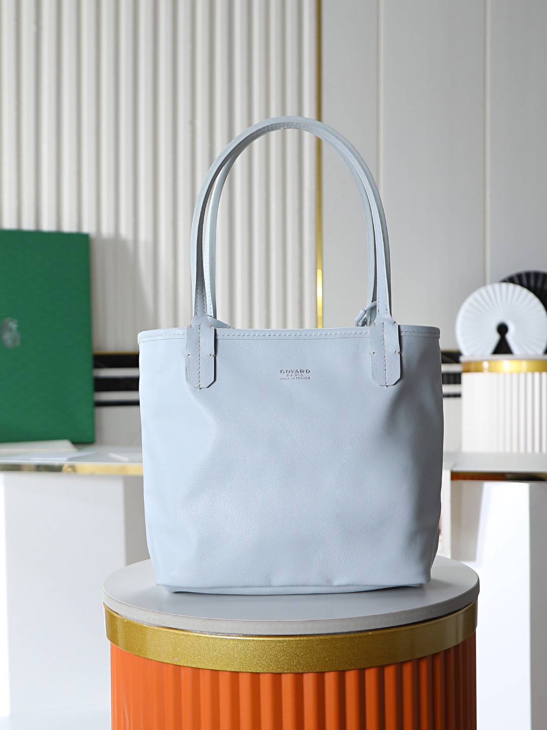 GOYARD 戈雅双面 Belvedere Reversible Mini Tote (Canvas and Leather) — Dual-use bag (handheld/shoulder carry)-F0-ANJCROMINCG