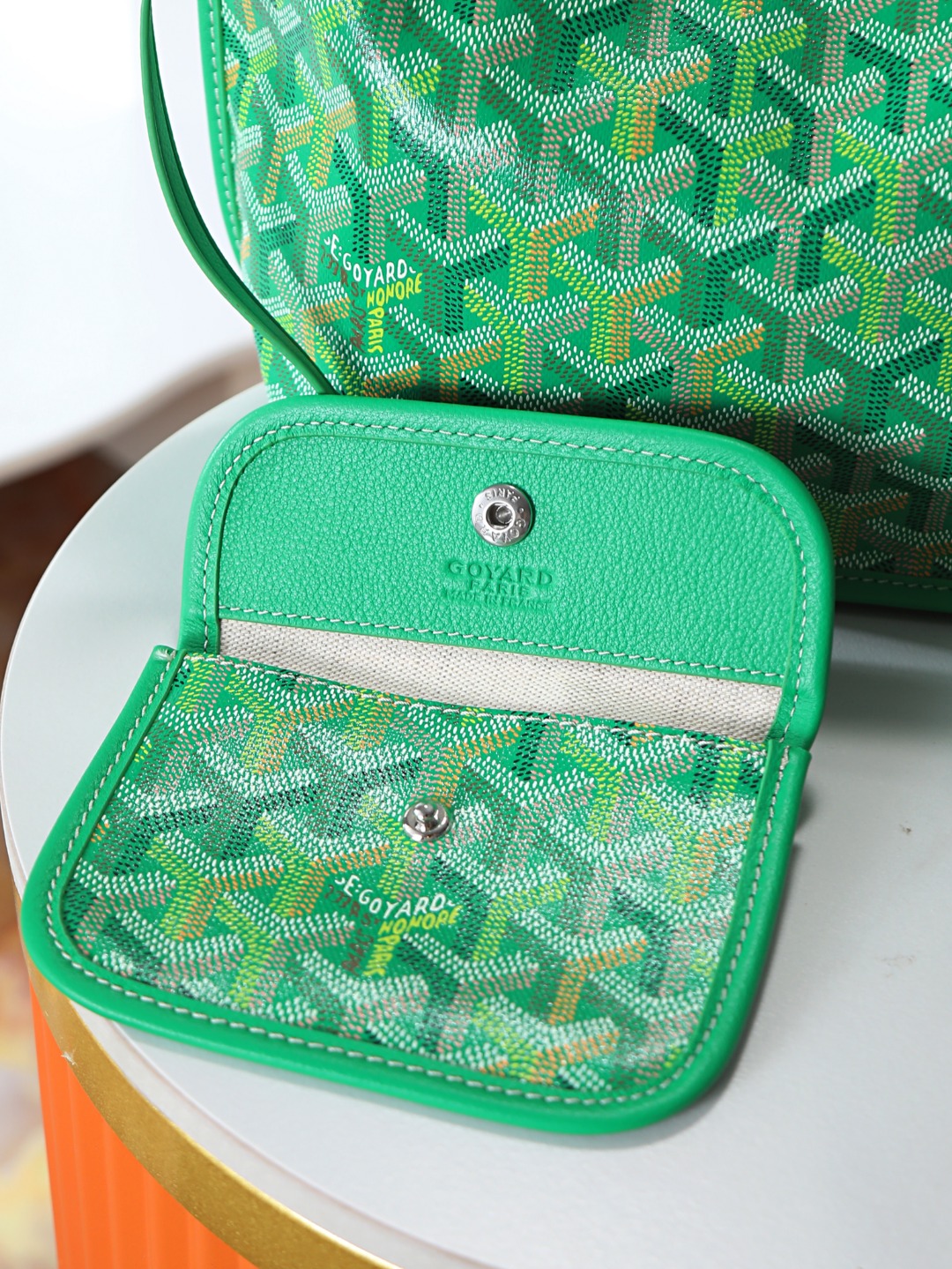 GOYARD 戈雅双面 Belvedere Reversible Mini Tote (Canvas and Leather) — Dual-use bag (handheld/shoulder carry)-F0-ANJCROMINCG