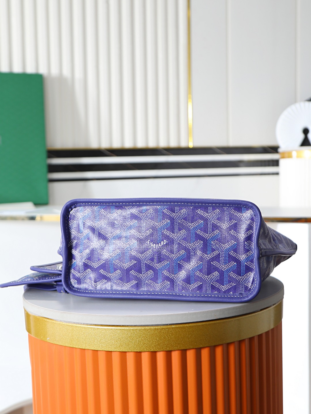 GOYARD 戈雅双面 Belvedere Reversible Mini Tote (Canvas and Leather) — Dual-use bag (handheld/shoulder carry)-F0-ANJCROMINCG
