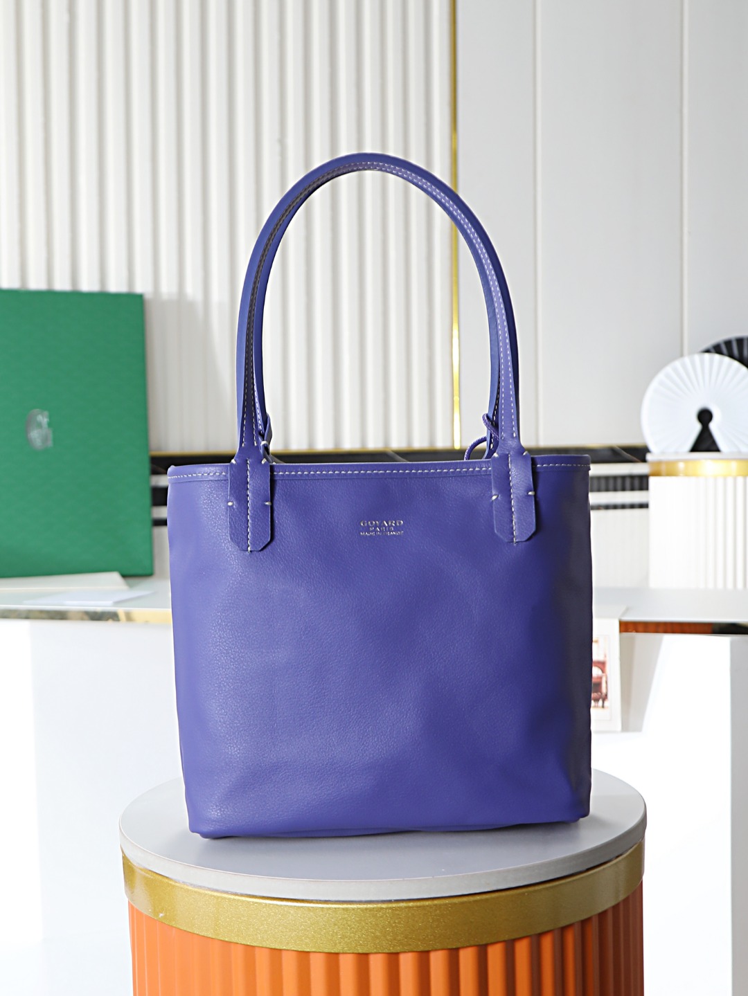 GOYARD 戈雅双面 Belvedere Reversible Mini Tote (Canvas and Leather) — Dual-use bag (handheld/shoulder carry)-F0-ANJCROMINCG