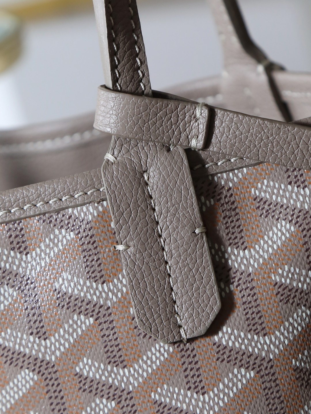 GOYARD 戈雅双面 Belvedere Reversible Mini Tote (Canvas and Leather) — Dual-use bag (handheld/shoulder carry)-F0-ANJCROMINCG