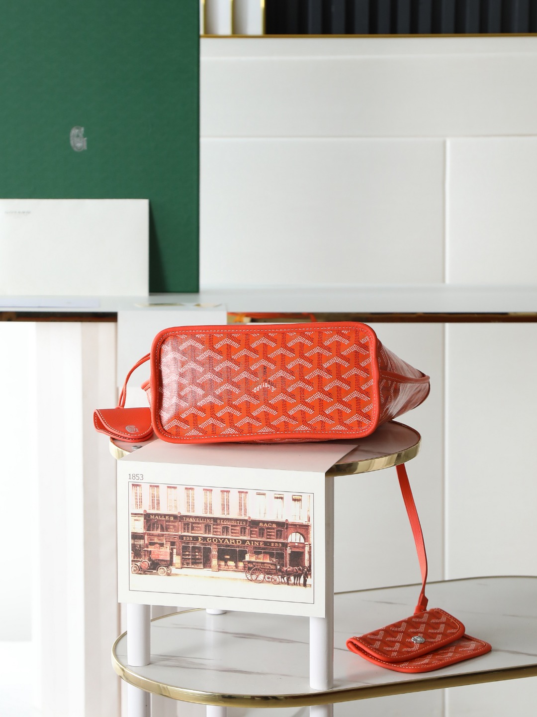 GOYARD 戈雅双面 Belvedere Reversible Mini Tote (Canvas and Leather) — Dual-use bag (handheld/shoulder carry)-F0-ANJCROMINCG-07TY07P