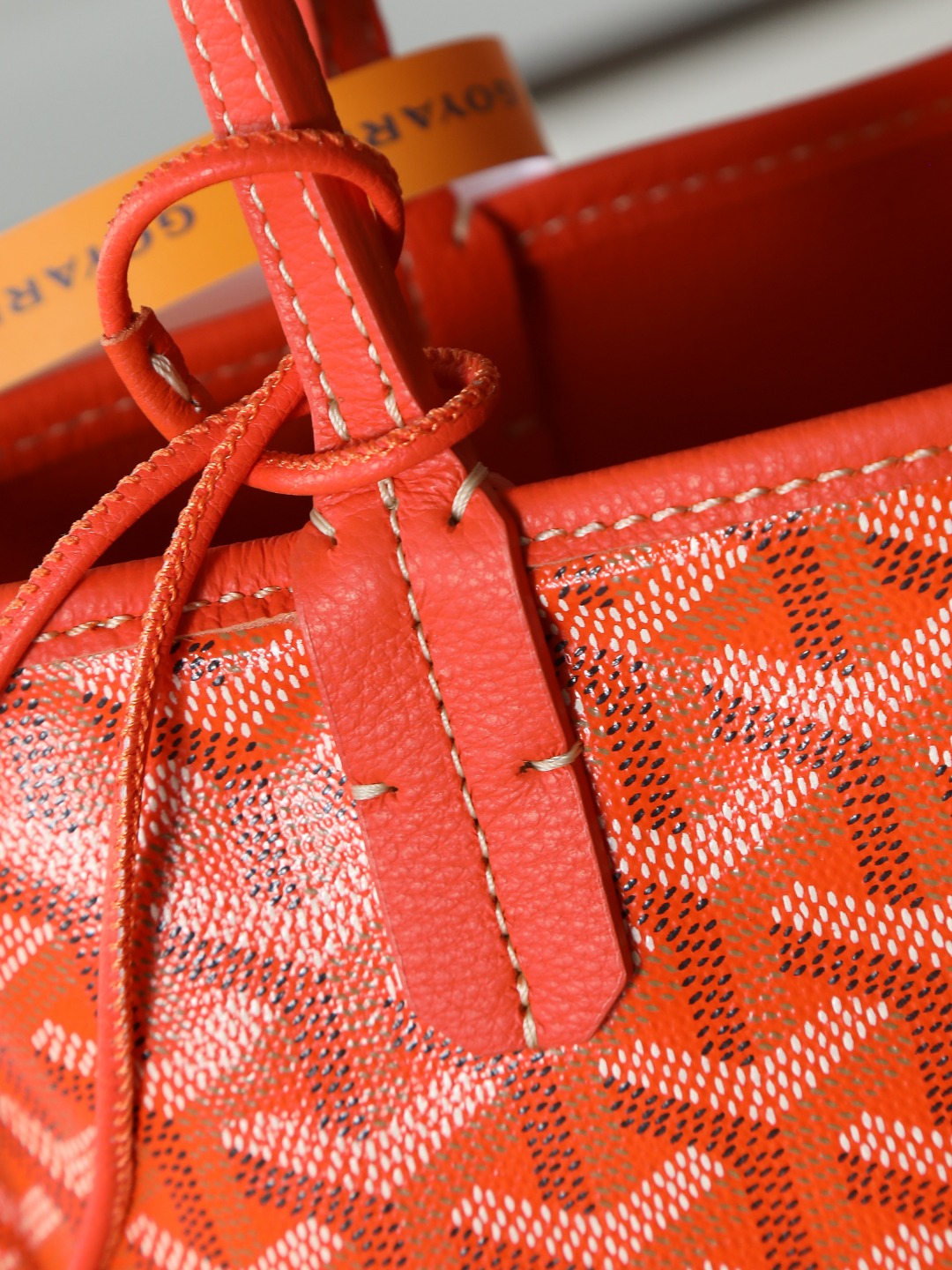 GOYARD 戈雅双面 Belvedere Reversible Mini Tote (Canvas and Leather) — Dual-use bag (handheld/shoulder carry)-F0-ANJCROMINCG-07TY07P